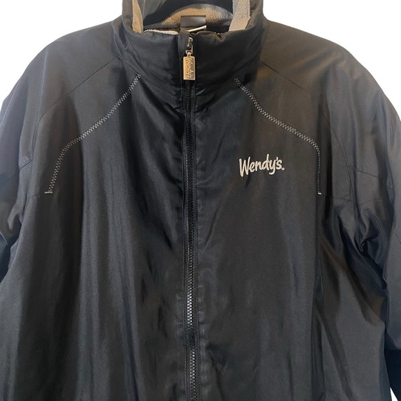 WENDY'S Barco Uniforms Managers Staff Uniform Nylon Jacket Logo size L Vintage - Picture 1 of 7